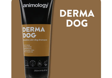 Animology Derma Dog Sensitive Shampoo – Fragrance-Free, Gentle Formula for Delicate Skin, 250ml