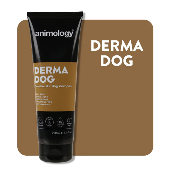 Animology Derma Dog Sensitive Shampoo – Fragrance-Free, Gentle Formula for Delicate Skin, 250ml