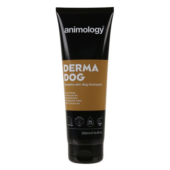 Animology Derma Dog Sensitive Shampoo – Fragrance-Free, Gentle Formula for Delicate Skin, 250ml