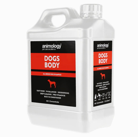 Animology Dogs Body Universal Shampoo – 40:1 Concentrate, 2.5L, Suitable for All Coat Types
