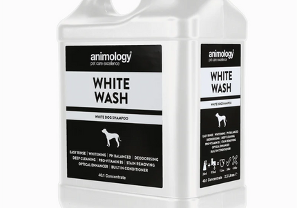Animology White Wash Shampoo – 40:1 Concentrate for White and Light Coats, 2.5L