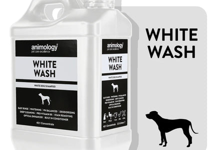 Animology White Wash Shampoo – 40:1 Concentrate for White and Light Coats, 2.5L