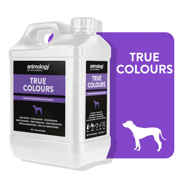 Animology True Colors Shampoo – Concentrated 40:1 Formula, Enhances Natural Coat Color, 2.5L