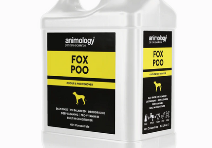 Animology Fox Poo Shampoo – Powerful Dirt-Removing 40:1 Concentrate, 2.5L Bottle