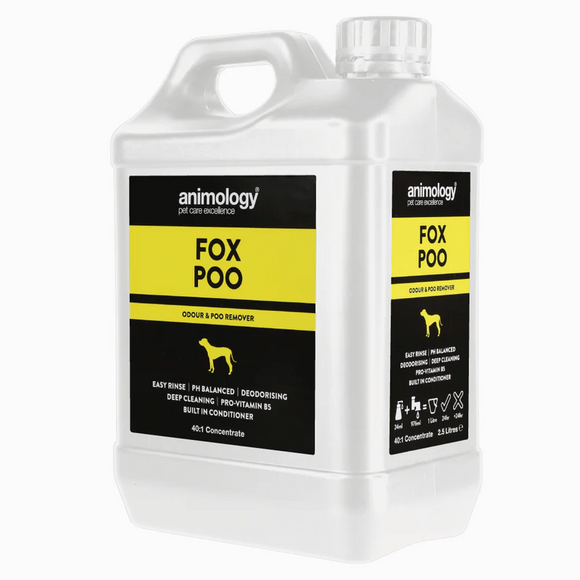 Animology Fox Poo Shampoo – Powerful Dirt-Removing 40:1 Concentrate, 2.5L Bottle