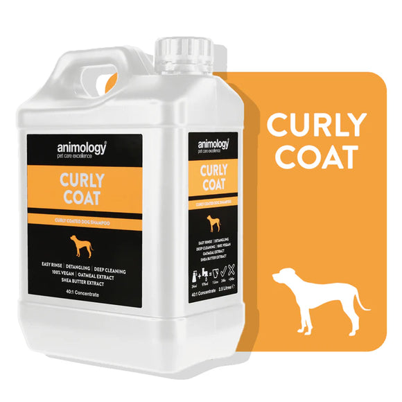 Animology Curly Coat Shampoo – 40:1 Concentrate for Curly Hair, 2.5L, Gentle Cleansing Formula
