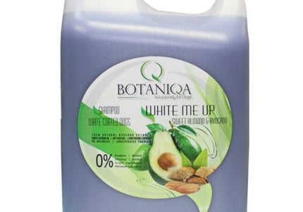 Botaniqa White Me Up Sweet Almond & Avocado Shampoo – Brightening Formula for White and Light Coats, 5L