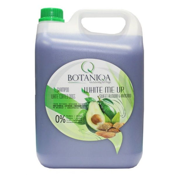Botaniqa White Me Up Sweet Almond & Avocado Shampoo – Brightening Formula for White and Light Coats, 5L