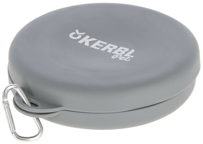 Kerbl Folding Travel Bowl – Double Collapsible Silicone Design, Portable and Lightweight