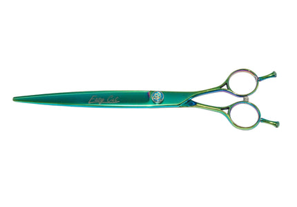 Easy Cut Professional Straight Grooming Scissors – Emerald Finish, 8 Inch, Precision Cutting