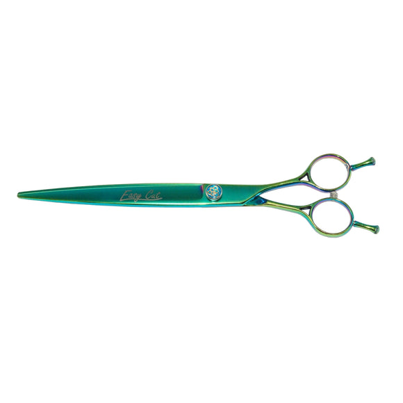 Easy Cut Professional Straight Grooming Scissors – Emerald Finish, 8 Inch, Precision Cutting
