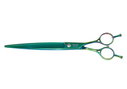 Easy Cut Professional Straight Grooming Scissors – Emerald Finish, 8 Inch, Precision Cutting