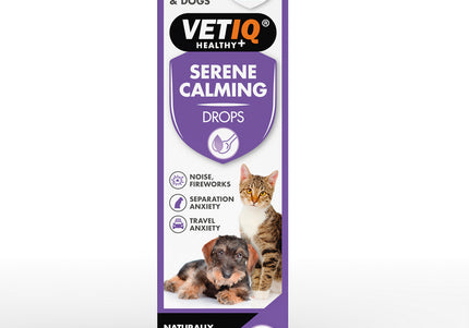 VetIQ Serene Calming Drops 100ml – Natural Liquid Formula, Fast-Acting Stress Relief