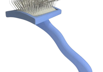 Easy Brush Long Hard Pin Medium – Medium Slicker Brush with Extended Firm Pins, Tangle Removal