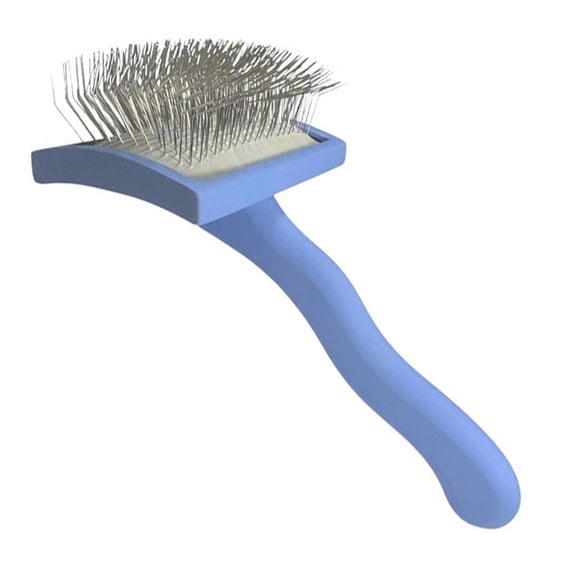 Easy Brush Long Hard Pin Medium – Medium Slicker Brush with Extended Firm Pins, Tangle Removal