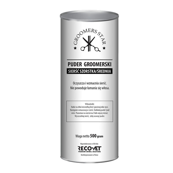 Groomers Star Grooming Powder – 500g Formula for Medium and Soft Hair, Lightweight Finish