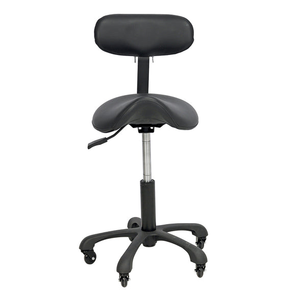 Vivog Grooming Stool with Backrest – Adjustable Height, Ergonomic Black Seat