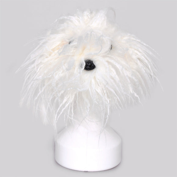 Vivog White Synthetic Fur – Replaceable Head Cover for Teddy Bear and Bichon Training Dummy