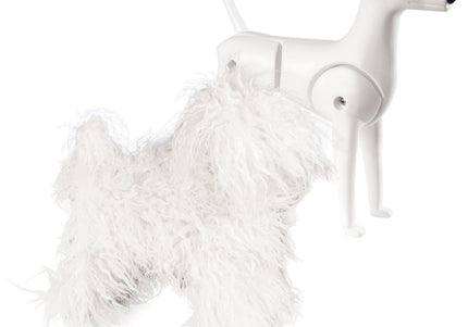Vivog Training Manikin Dog Model – Medium-Length White Fur, Realistic Grooming Practice Tool