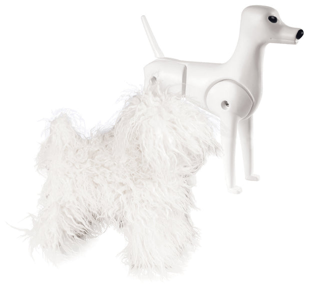 Vivog Training Manikin Dog Model – Long-Haired White Fur, Realistic Grooming Practice Tool