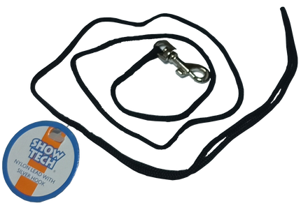 Show Tech Black Grooming Ring – 3mm Wide with Silver Snap Hook, Durable Design