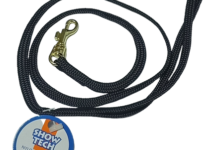 Show Tech Black Grooming Ring – 7mm Wide with Gold Snap Hook, Durable Design