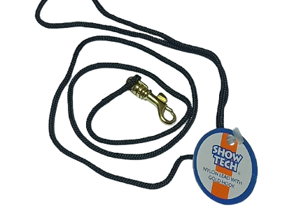 Show Tech Black Grooming Ring – 3mm Wide with Gold Snap Hook, Durable Design