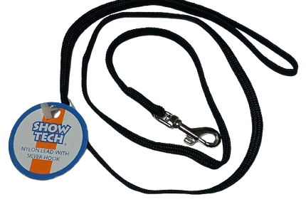 Show Tech Black Grooming Ring – 5mm Wide with Silver Snap Hook, Durable Design