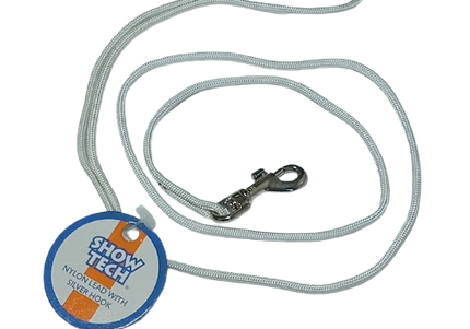 Show Tech White Grooming Ring – 3mm Wide with Silver Snap Hook, Durable Design