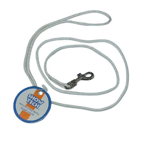 Show Tech White Grooming Ring – 3mm Wide with Silver Snap Hook, Durable Design