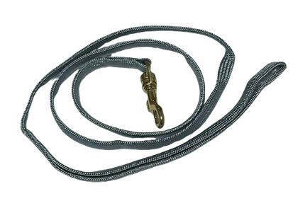 Show Tech Gray Grooming Ring – 7mm Wide with Gold Snap Hook, Durable Design