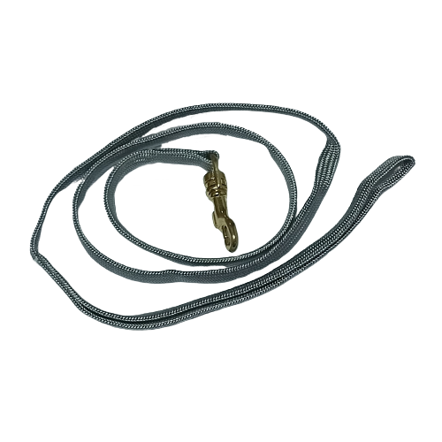 Show Tech Gray Grooming Ring – 7mm Wide with Gold Snap Hook, Durable Design