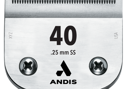 Andis UltraEdge Blade No. 40 – 0.25mm Surgical Precision, Durable Steel Construction