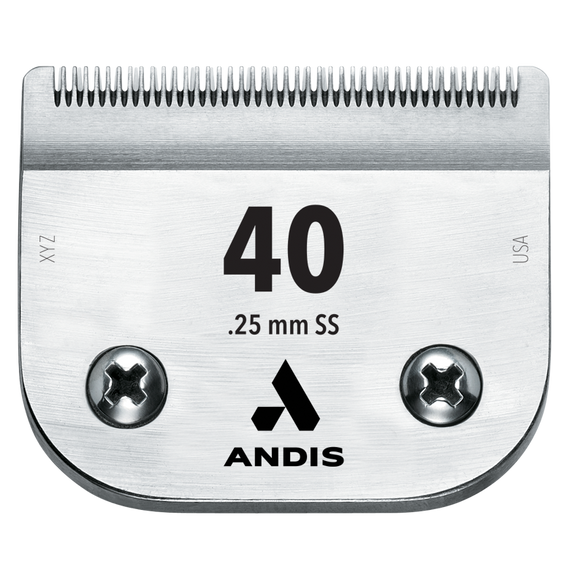 Andis UltraEdge Blade No. 40 – 0.25mm Surgical Precision, Durable Steel Construction