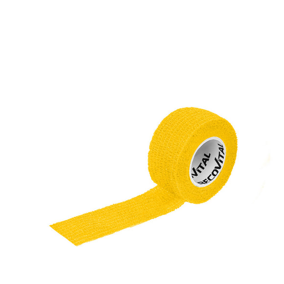 Recovital Smooth Cohesive Bandage – 2.5cm x 4.5m, Yellow, Flexible and Secure Wrap
