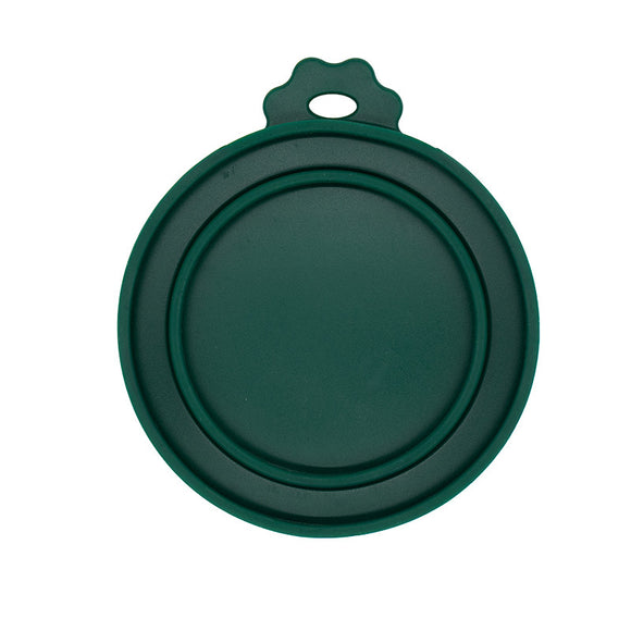 Pokusa Silicone Can Lid with Spoon – Flexible Airtight Cover, Convenient Feeding Accessory