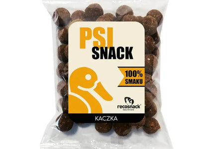 RecoSnack PsiSnack Duck Treat Balls – Tasty Protein-Rich Chews, 500g Resealable Bucket