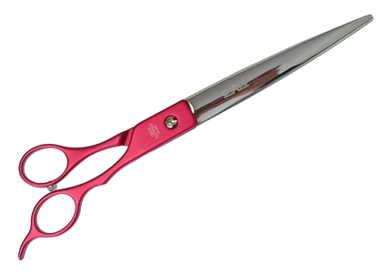 Ehaso 8.5 Inch Straight Grooming Scissors – Japan Stainless Steel, Red Aluminum Handle