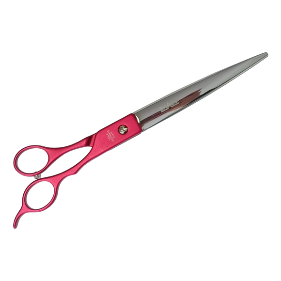 Ehaso 8.5 Inch Straight Grooming Scissors – Japan Stainless Steel, Red Aluminum Handle