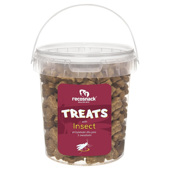 RecoSnack Insect Protein Dog Treats – High-Protein Edible Insect Bites, 500g Bucket