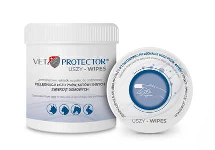 Vet Protector Ear Cleaning Wipes – Soft, Comfortable Formula, 50 Piece Pack