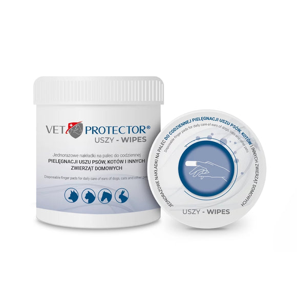 Vet Protector Ear Cleaning Wipes – Soft, Comfortable Formula, 50 Piece Pack