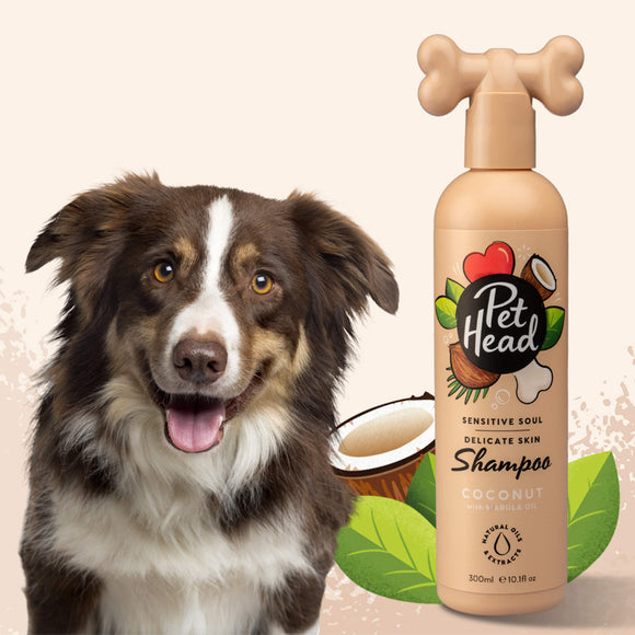 Pet Head Sensitive Soul Moisturizing Dog Shampoo – Soothing Formula for Delicate Skin, 300ml