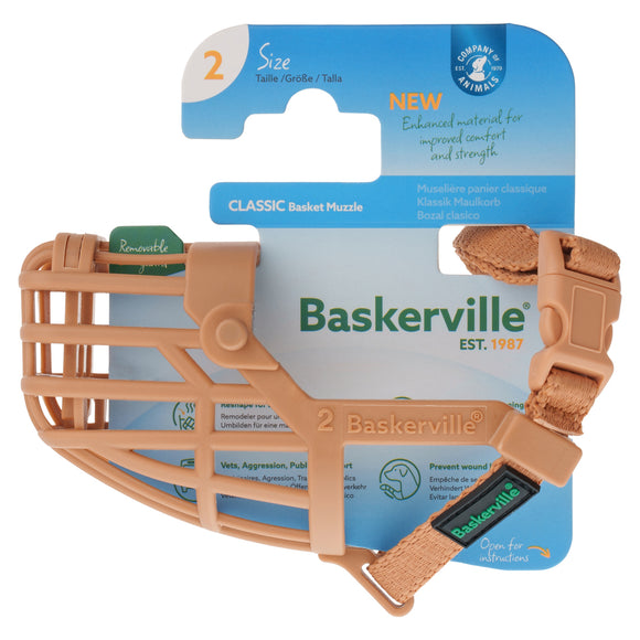 Baskerville Classic Muzzle – Lightweight Ergonomic Design with Secure Fit and Breathable Structure