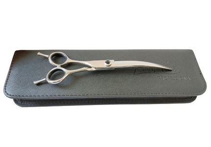Easy Cut Professional Curved Grooming Scissors 7 Inch – Left-Handed Ergonomic Design