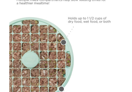 Outward Hound Fun Feeder Slo Tray – Slow-Feed Bowl with Non-Slip Base, Promotes Healthy Eating