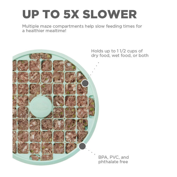 Outward Hound Fun Feeder Slo Tray – Slow-Feed Bowl with Non-Slip Base, Promotes Healthy Eating