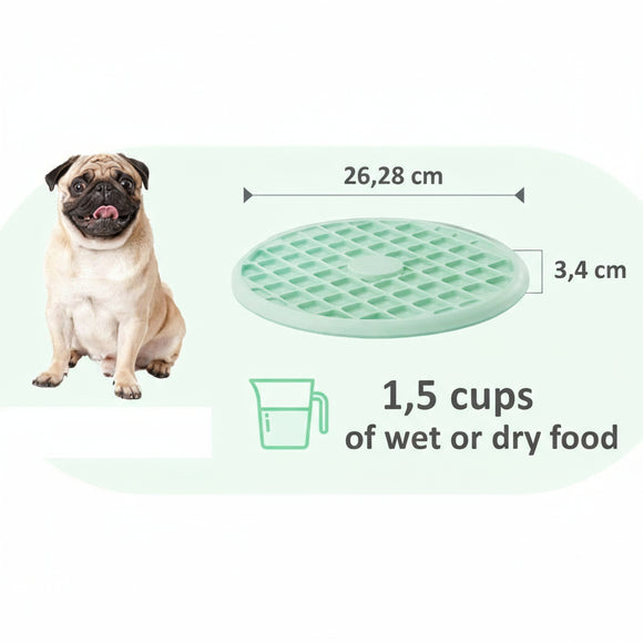 Outward Hound Fun Feeder Slo Tray – Slow-Feed Bowl with Non-Slip Base, Promotes Healthy Eating