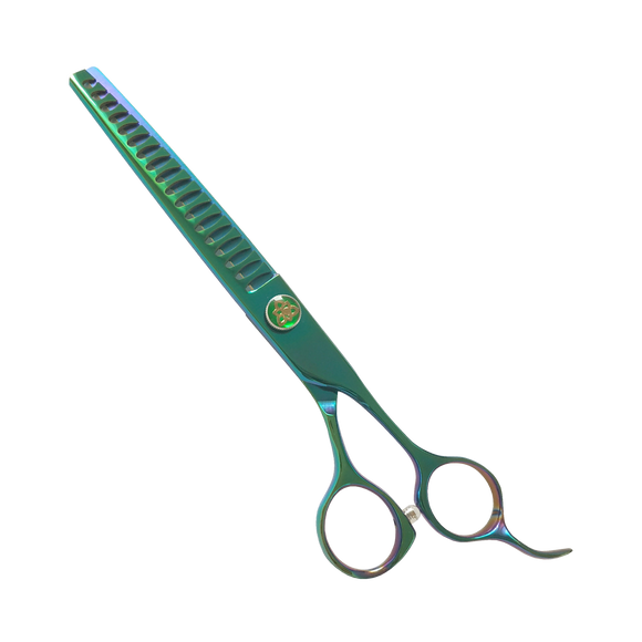 Easy Cut Emerald Single-Sided Thinning Shears 7 Inch – 18 Teeth, Precision Blending Tool