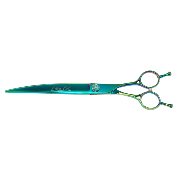 Easy Cut Emerald 8 Inch Curved Grooming Scissors – Precision Stainless Steel Blades